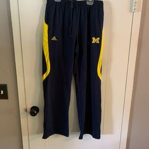 University of Michigan Adidas Track Pants